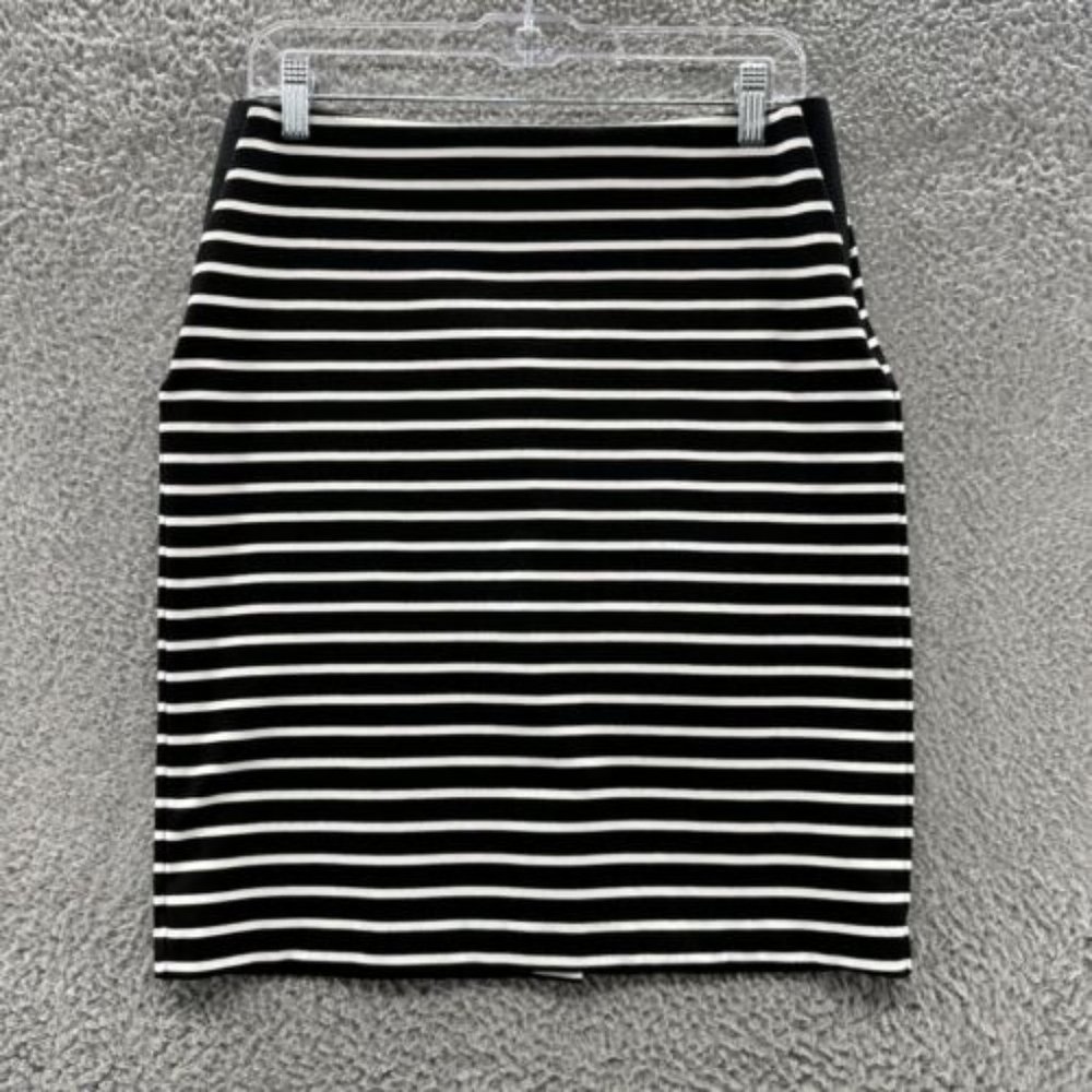 Anne Klein Skirt Women's 6 Black & White Striped Tube Skirt Women's Size 6